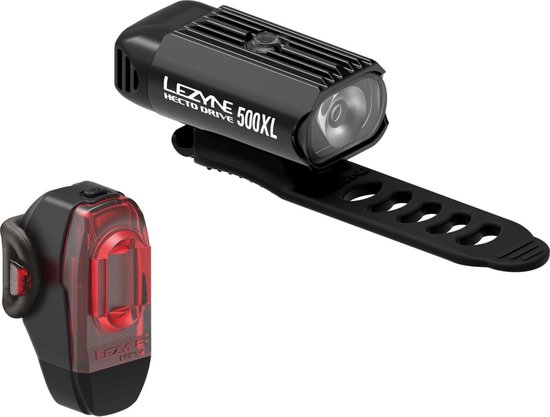 Lezyne Hecto Drive 500XL /KTV Drive Pair Verlichtingsset - 500 Lumen - Zwart